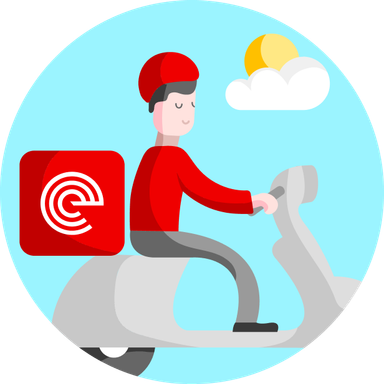 Ο διανομέας θα παραλάβει την παραγγελία από το κατάστημα και θα την παραδώσει